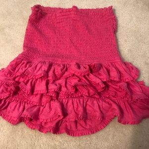 Abercrombie strapless pink top